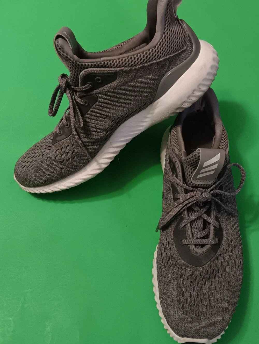 Adidas Alphabounce 1 Running Shoes (GV8826) Preowned Triple Gray Men's Sz 10.5
